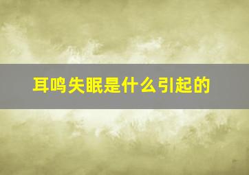 耳鸣失眠是什么引起的