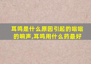 耳鸣是什么原因引起的嗡嗡的响声,耳鸣用什么药最好