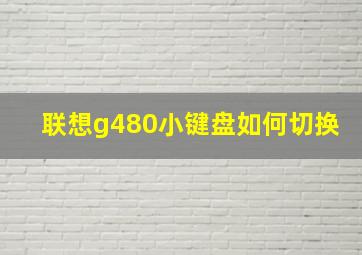 联想g480小键盘如何切换