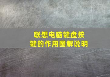 联想电脑键盘按键的作用图解说明