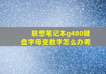 联想笔记本g480键盘字母变数字怎么办呢