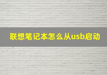 联想笔记本怎么从usb启动