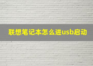 联想笔记本怎么进usb启动