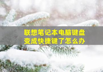 联想笔记本电脑键盘变成快捷键了怎么办