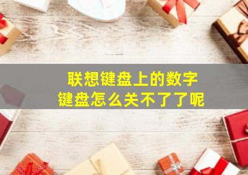 联想键盘上的数字键盘怎么关不了了呢