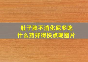 肚子胀不消化屁多吃什么药好得快点呢图片