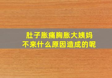 肚子胀痛胸胀大姨妈不来什么原因造成的呢