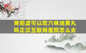 肾阳虚可以吃六味地黄丸吗正汉互联网医院怎么去