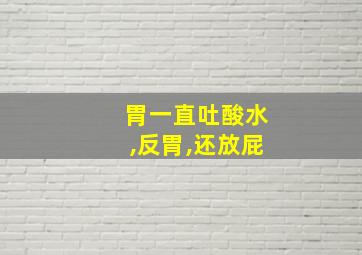 胃一直吐酸水,反胃,还放屁