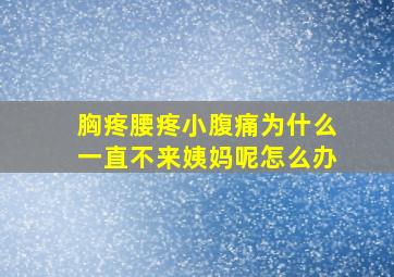 胸疼腰疼小腹痛为什么一直不来姨妈呢怎么办