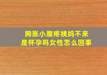 胸胀小腹疼姨妈不来是怀孕吗女性怎么回事