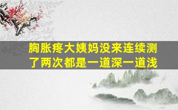 胸胀疼大姨妈没来连续测了两次都是一道深一道浅