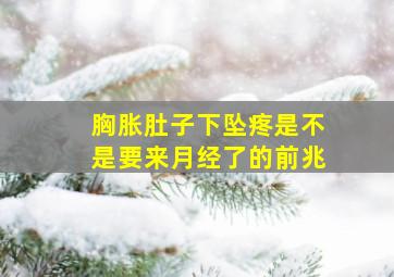 胸胀肚子下坠疼是不是要来月经了的前兆