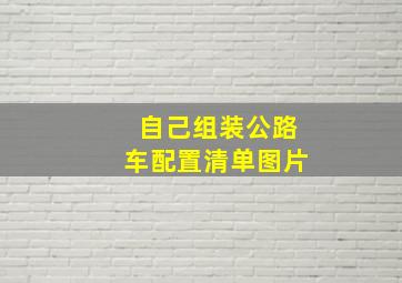 自己组装公路车配置清单图片