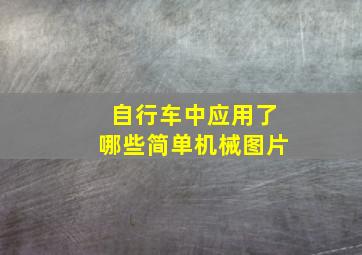 自行车中应用了哪些简单机械图片