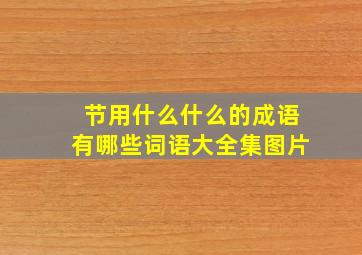 节用什么什么的成语有哪些词语大全集图片