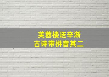 芙蓉楼送辛渐古诗带拼音其二