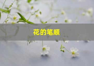 花的笔顺