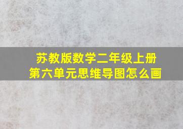 苏教版数学二年级上册第六单元思维导图怎么画