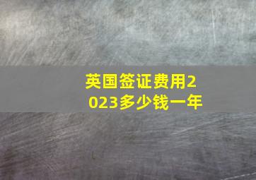 英国签证费用2023多少钱一年