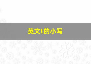 英文t的小写