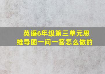 英语6年级第三单元思维导图一问一答怎么做的