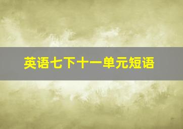 英语七下十一单元短语