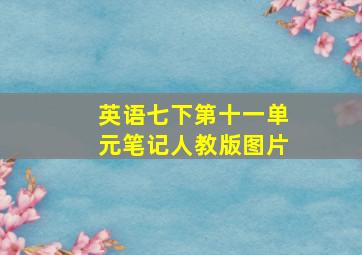 英语七下第十一单元笔记人教版图片