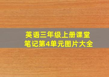 英语三年级上册课堂笔记第4单元图片大全