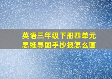 英语三年级下册四单元思维导图手抄报怎么画