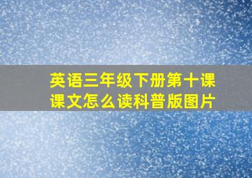 英语三年级下册第十课课文怎么读科普版图片