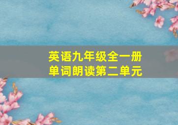 英语九年级全一册单词朗读第二单元