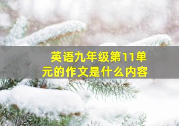 英语九年级第11单元的作文是什么内容