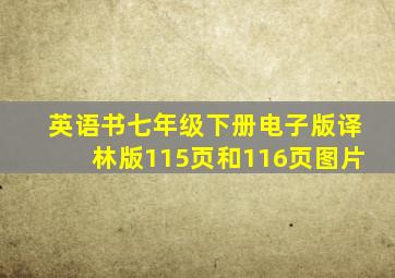 英语书七年级下册电子版译林版115页和116页图片