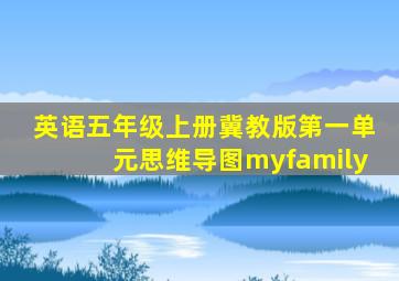 英语五年级上册冀教版第一单元思维导图myfamily