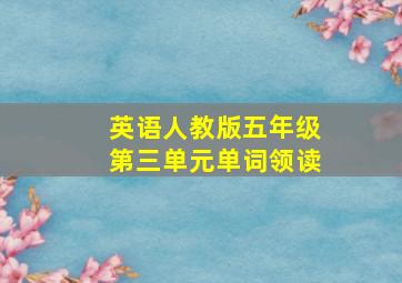 英语人教版五年级第三单元单词领读