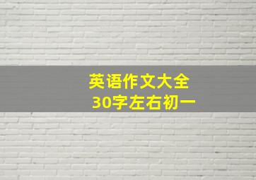 英语作文大全30字左右初一