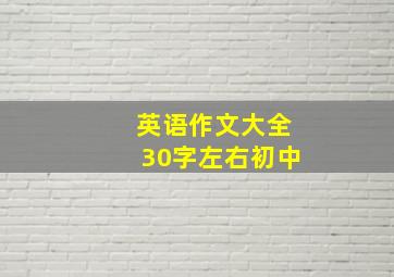 英语作文大全30字左右初中