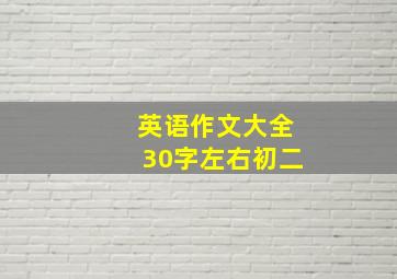 英语作文大全30字左右初二