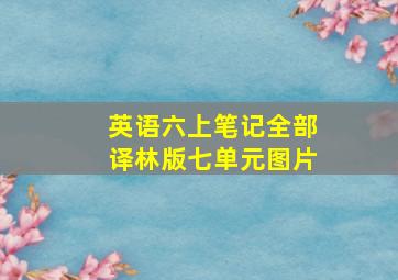 英语六上笔记全部译林版七单元图片