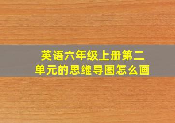 英语六年级上册第二单元的思维导图怎么画