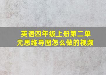 英语四年级上册第二单元思维导图怎么做的视频