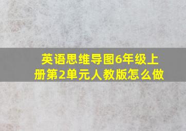 英语思维导图6年级上册第2单元人教版怎么做