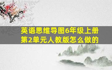 英语思维导图6年级上册第2单元人教版怎么做的