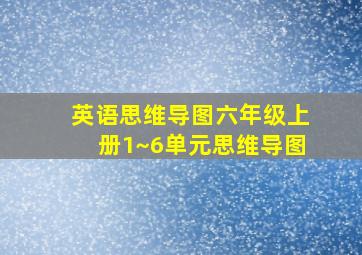 英语思维导图六年级上册1~6单元思维导图