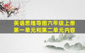 英语思维导图六年级上册第一单元和第二单元内容