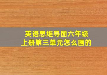 英语思维导图六年级上册第三单元怎么画的