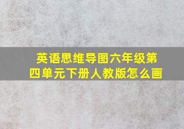 英语思维导图六年级第四单元下册人教版怎么画