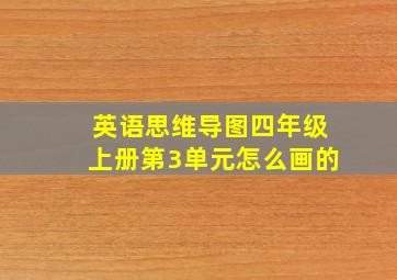 英语思维导图四年级上册第3单元怎么画的