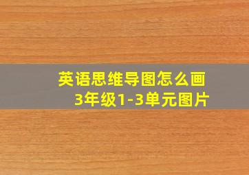 英语思维导图怎么画3年级1-3单元图片